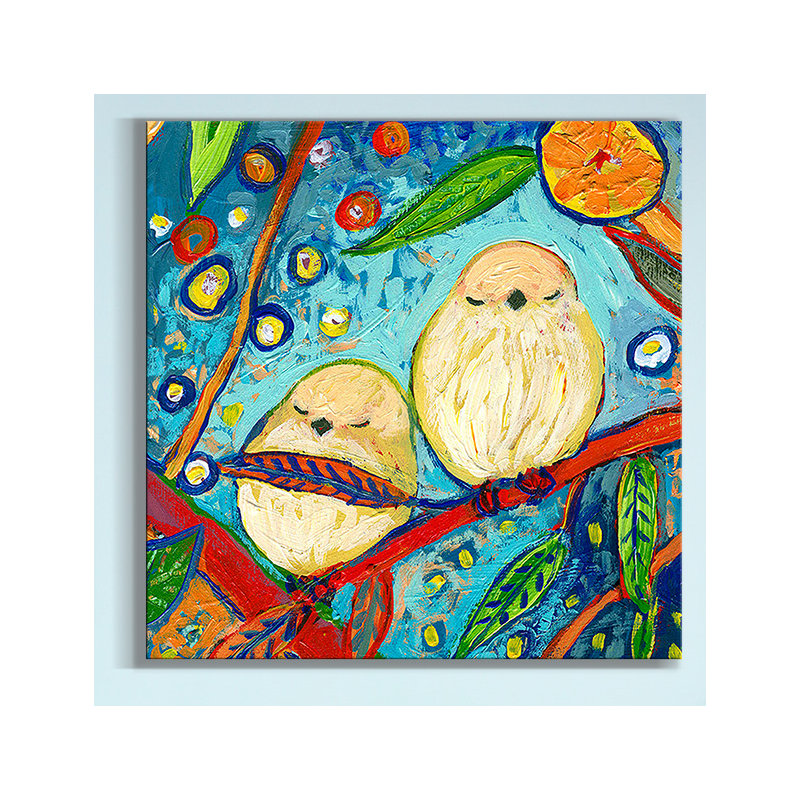 « oiseau ix », reproduction d’art sur toile tendue, H 24 po x l 24 po x P 1 po