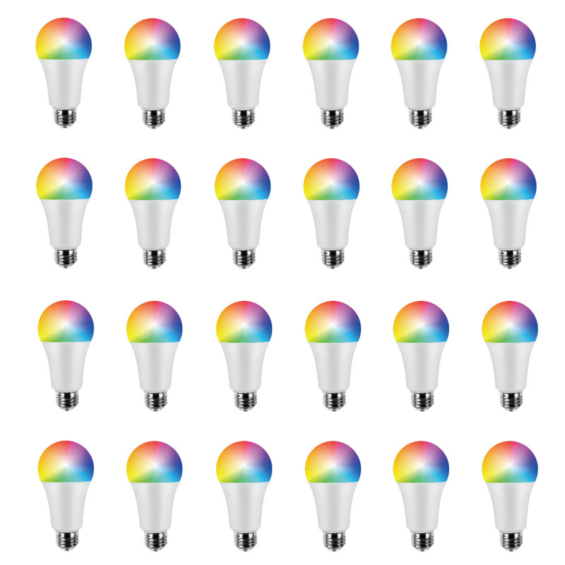 Infibrite A19 WiFi Smart LED Light Bulb, 8W 800LM, Alexa/Google/SIRI Compatible (24 Pack), 810, 2.4, 9