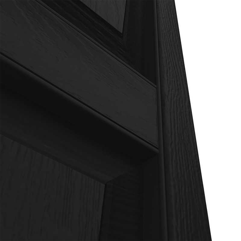 Black Vinyl Raised Panel Exterior Shutters, 12" x 80"