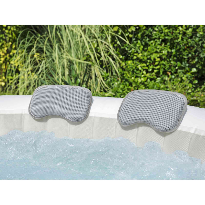 Bestway Spa Bath Pillow 2 pcs Grey Steel and PVC Comfort Accessory Poolside