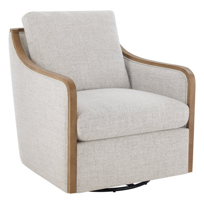 Grayton Oversized Upholstered Swivel Barrel Chair