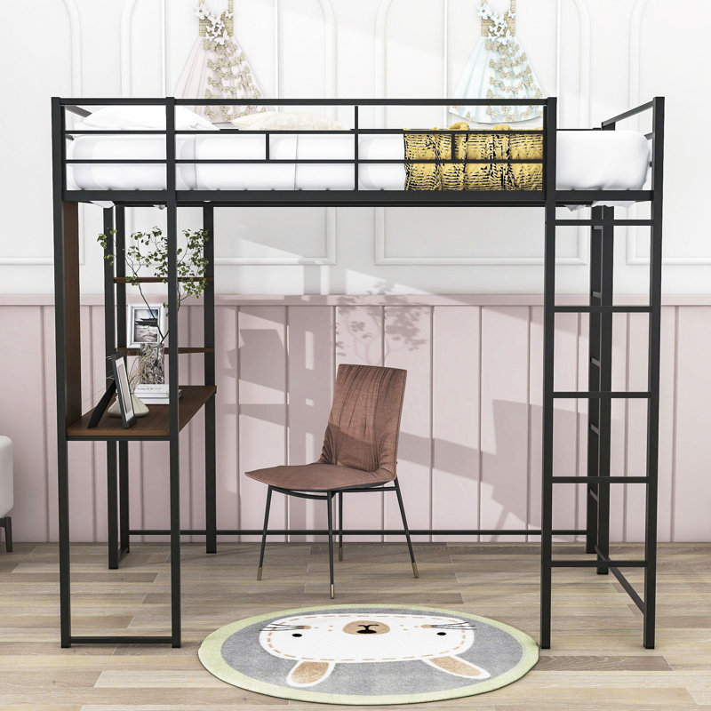 Waukee Kids Full Loft Bed, Black