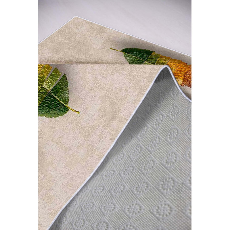 Premium Woven Carpet, 5.2 x 7.5 Feet, 100% Polyester, 0.3 in Pile Height | Antibacterial, Non-Slip Underside, Machine Washable | 3D Digital Printed Design, Ideal for Living Room & Bedroom Decor