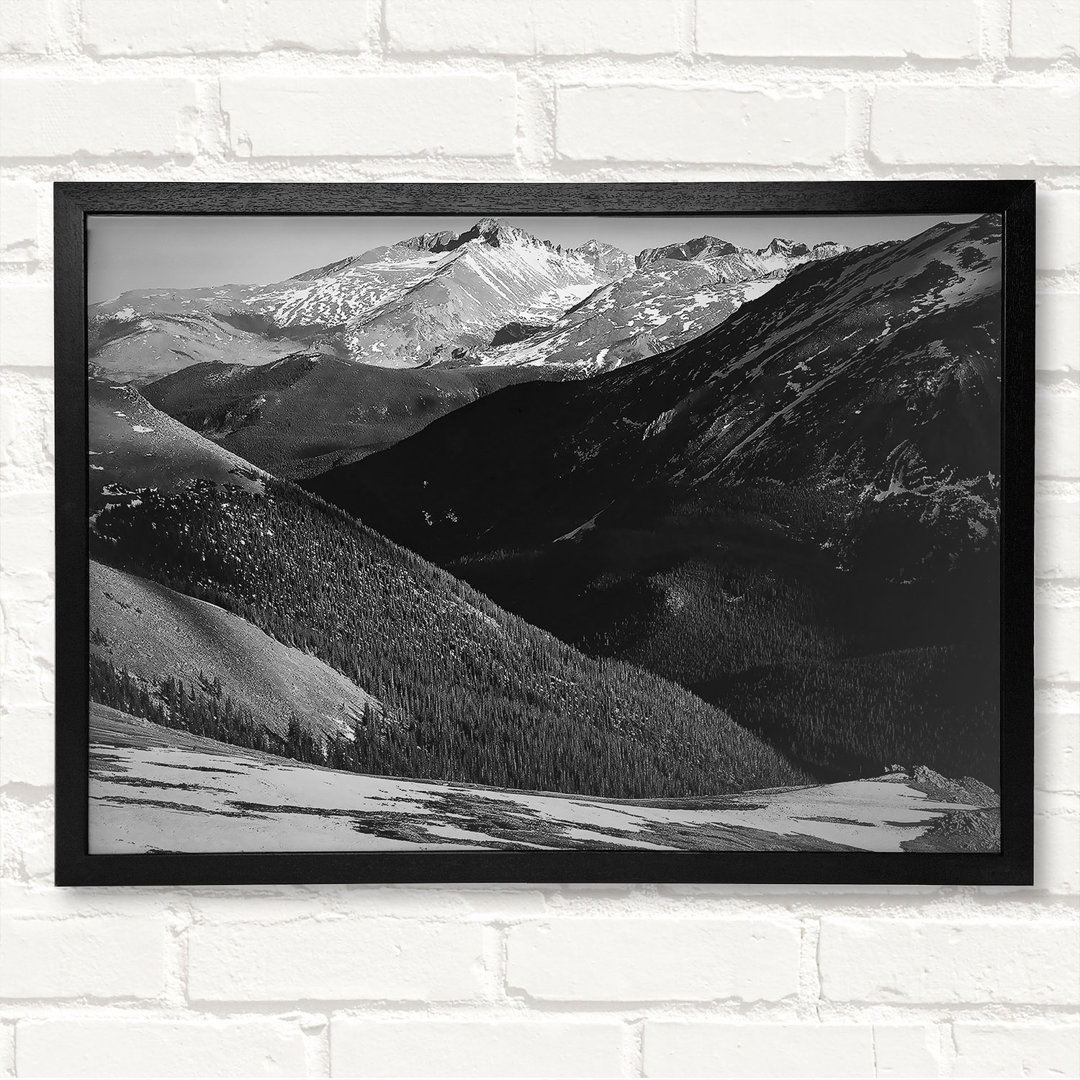 Rocky Mountain National Park Colorado 3 von Ansel Adams - Geschlossener Eckrahmen Kunstdrucke auf Holz