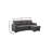Queribus Dark Gray Reversible Sleeper Sectional Sofa With Storage Chaise