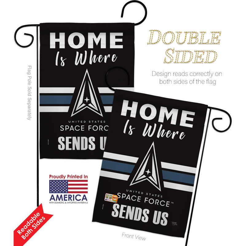 Ensemble de drapeaux en polyester 19 po x 13 po Home Is Where