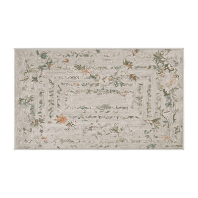 Silky Soft Plush Beige Area Rug