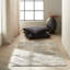 Tapis gris / beige en laine et polyester tissé à la machine Southwestern-1960328709