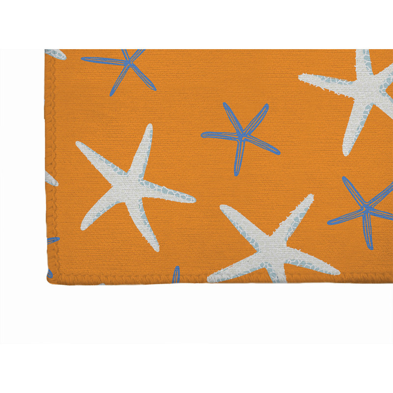 Paillasson étoile de mer, Orange, L 36 po x L 60 po