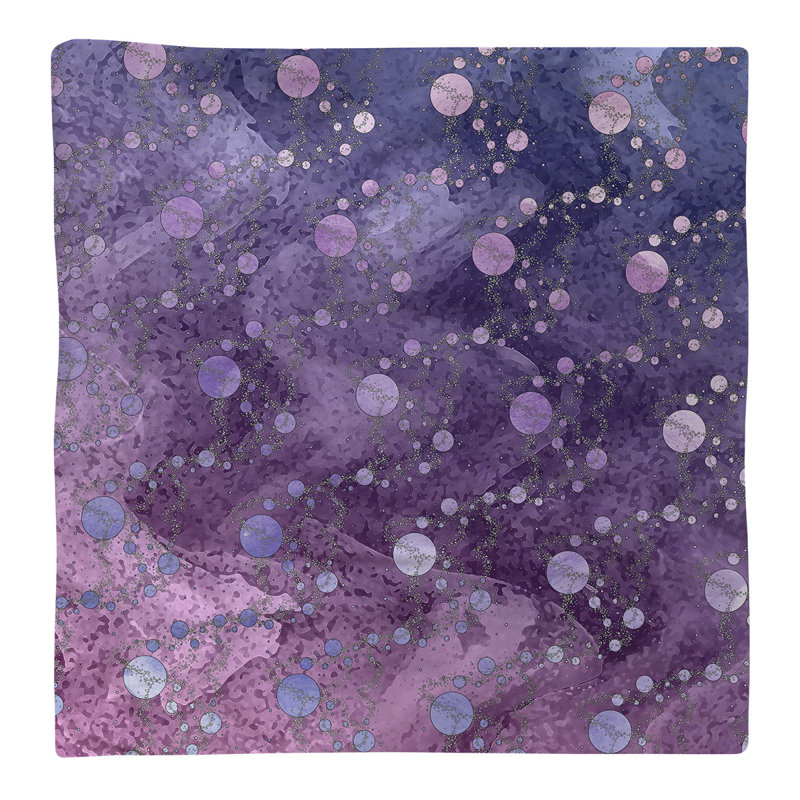 Polyester Abstract Square Napkin, Blue/Pink Ombre, 0.1" H x 10" W x 10" D, Polyester Twill