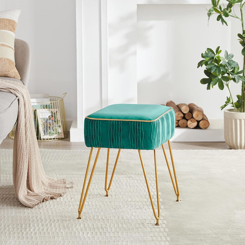 Tabouret d'appoint Nekita Steel, Vert foncé