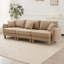 Canapé 3 places Boucle avec accoudoirs distinctifs en forme de coquillage, pieds cylindriques recouverts de tissu-75653609