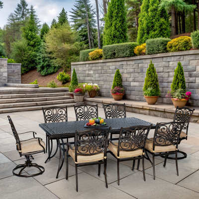 Carleton 8 - Person Patio Dining Set with Rectangular Table