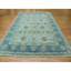 Tapis bleu en laine noué à la main 9 pi 1 po x 12 pi 3 po C12FFDA18AE445B9B6F80E325ACA297B