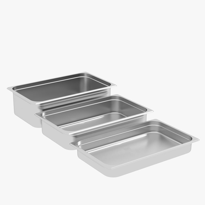 East Urban Home Stainless Steel Tray, 5cm H x 53cm W x 32.5cm D