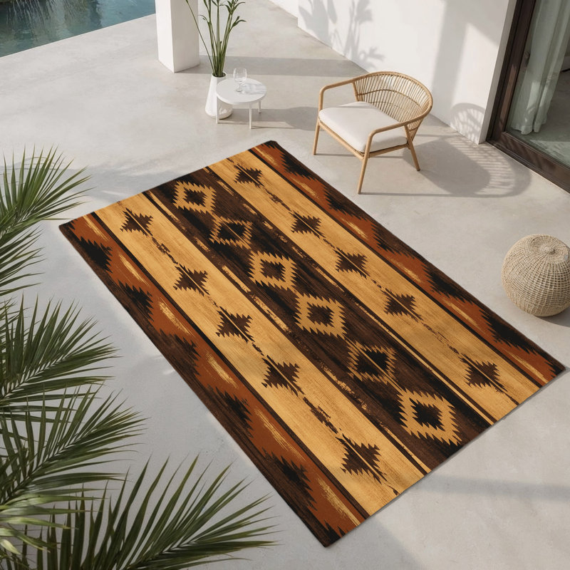 Serape Sands Indoor And Outdoor Area Rug, Rectangle 1'6" x 2'6"