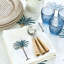 Coastal Palm Tree Blue Tablecloth-1754236407