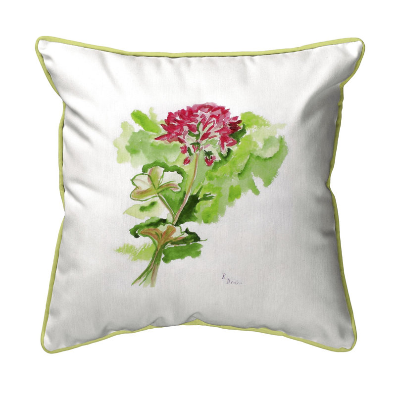 Housse de coussin d'extérieur carré Geranium, Carré 12 po