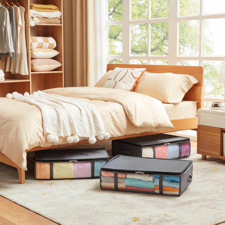 Rebrilliant Foldable Fabric Underbed Storage Set & Reviews