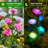 Solar Lights Outdoor Garden Decor, 7 Color Changing Solar Flowers Outdoor Waterproof with 20 Bigger & Realistic Rose, Enlarged Size Panel for Patio Yard Garden Cemetery Decoration, Gifts