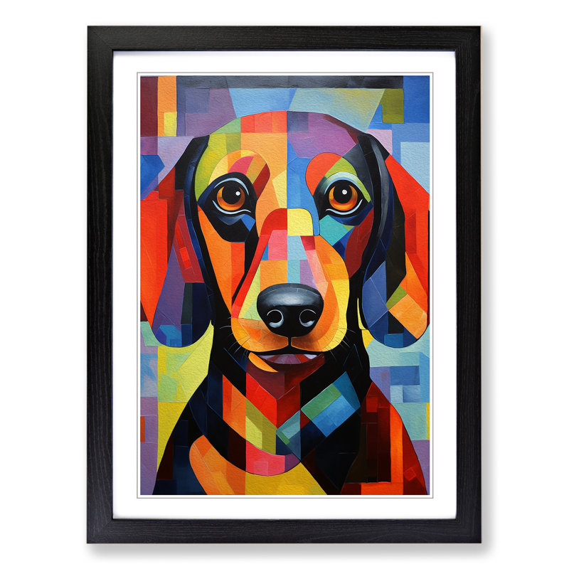 Single Picture Frame Print on Wood, Black Framed, 46cm H x 34cm W