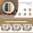 Make Up Vanity Desk with Mirror and Lights, Dressing Table with 2 Drawers, White and Gold Makeup Vanity