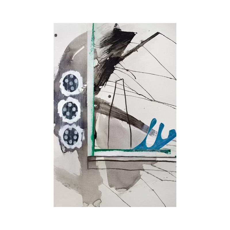 Haiku Series (Window) by Pamela Staker - Painting on Canvas, 20.32 cm H x 30.48 cm W, Wrapped Canvas