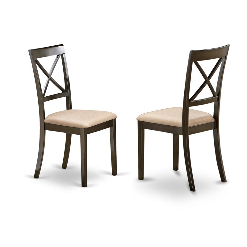 5 Piece Dining Table Set for 4 Includes a Rectangle Kitchen Table and 4 Linen Fabric Kitchen Dining Chairs, 36x60 Inch, Cappuccino