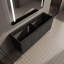 58,69 po x 17,94 po x 30,31 po - Contreplaqué - 1 pièce - Chêne foncé - Meuble-lavabo autoportant