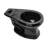 Low Tank Toilet with Light Oak Flat Panel Tank Round Black Bowl-122467481