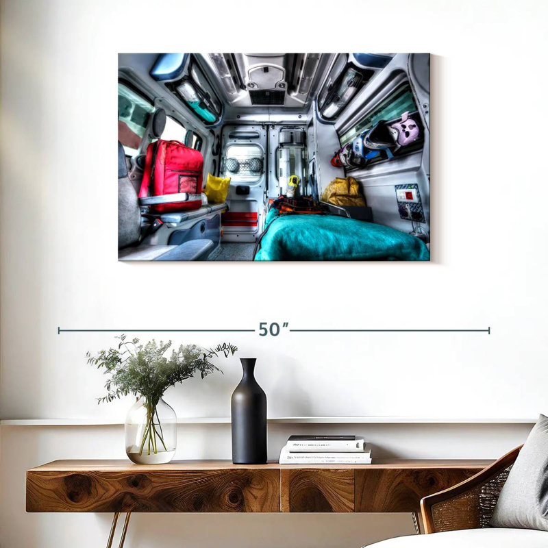 Mehar Ambulance In Action, 24" H x 36" W