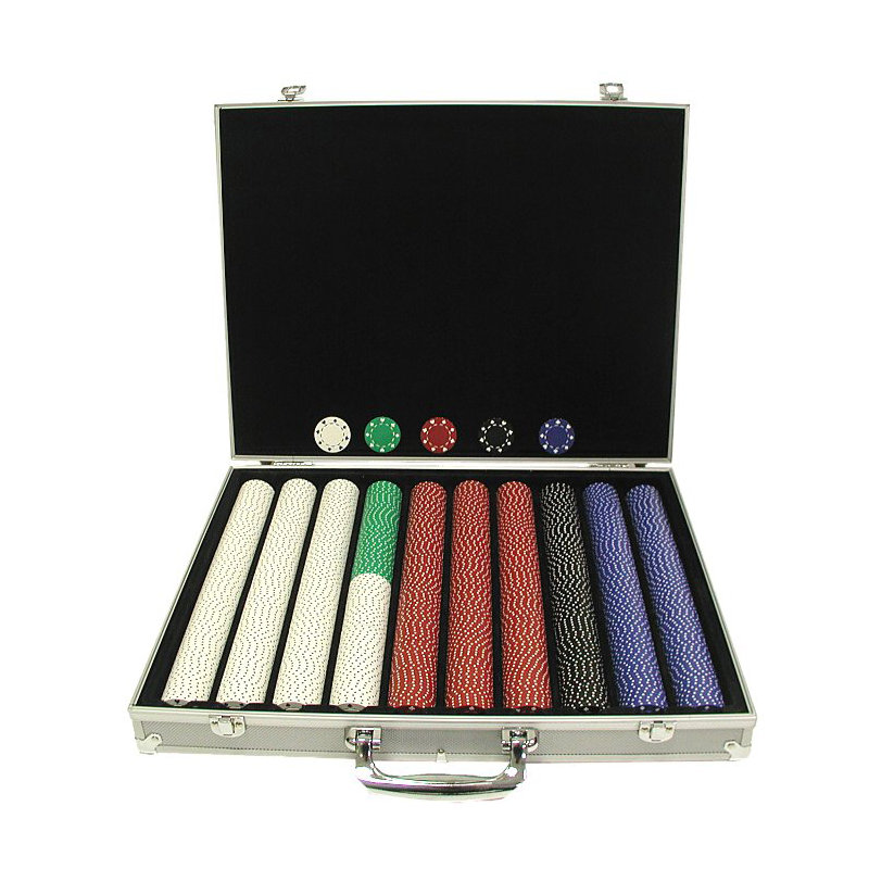 Boîtier avec puce de poker (lot de 1000)