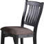 Chaise haute en noir rustique