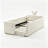 Twin Size Cute Rabbit Ear Boucle Platform Bed with Safety Rail & Side Pocket-194705177