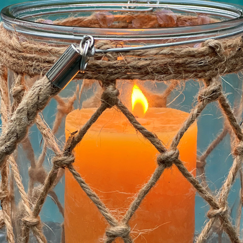 7'' H Glass Tabletop Lantern