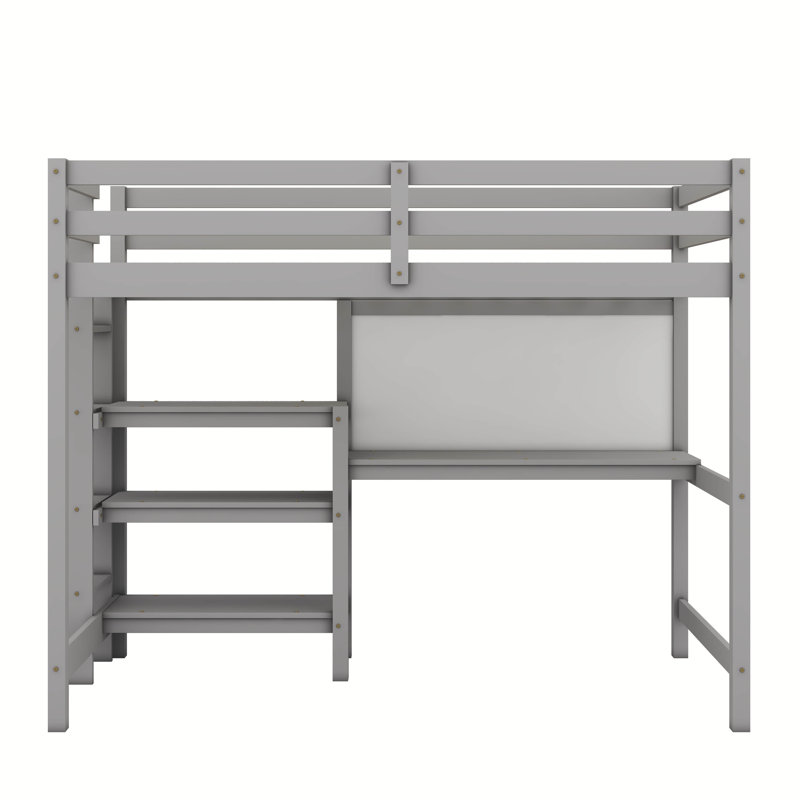 Lit mezzanine pour enfants Costilla, Simple, gris