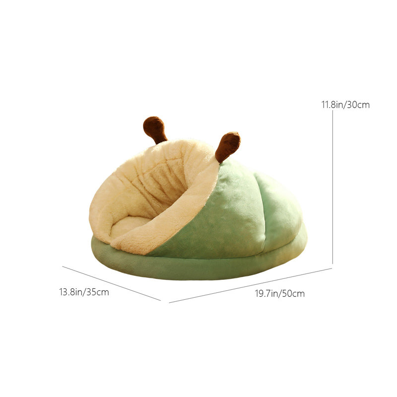 Maison chauffante ultra douce 19,6 x 13,8 x 11,8 po pour chats d'intérieur Slipper, 9.84