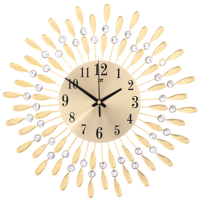 Ackerly Metal Wall Clock, Gold