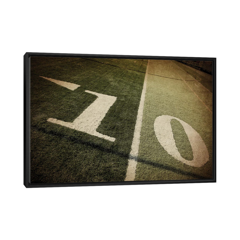 Football 10-Yd Line - Print on Canvas, 66.04 cm H x 45.72 cm W, Black Framed