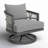 Evalyn Swivel Metal Outdoor Lounge Chair