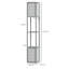  2-Light Modern Floor Lamp with Shelves for Living Room, Bedroom, Black-965953148