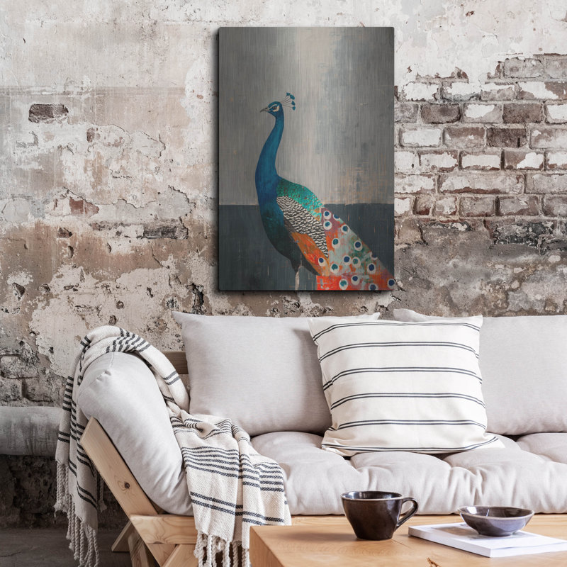 Art mural en métal Latitude Run® «Peacock» par Svetlana Aleynikova, H 36 po x l 24 po