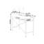 Bureau à deux niveaux au design exquis 47,24 po
