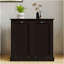Armoire de trieur de linge à deux compartiments inclinable - noir