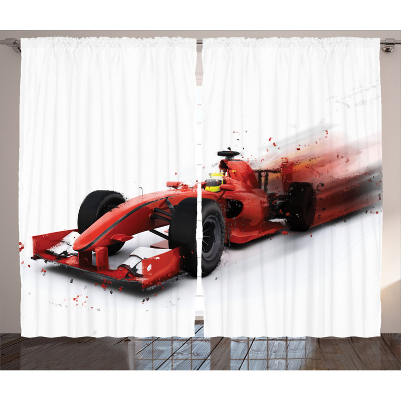 Cars Semi-Sheer Rod Pocket Curtain Panels, 54" x 84"