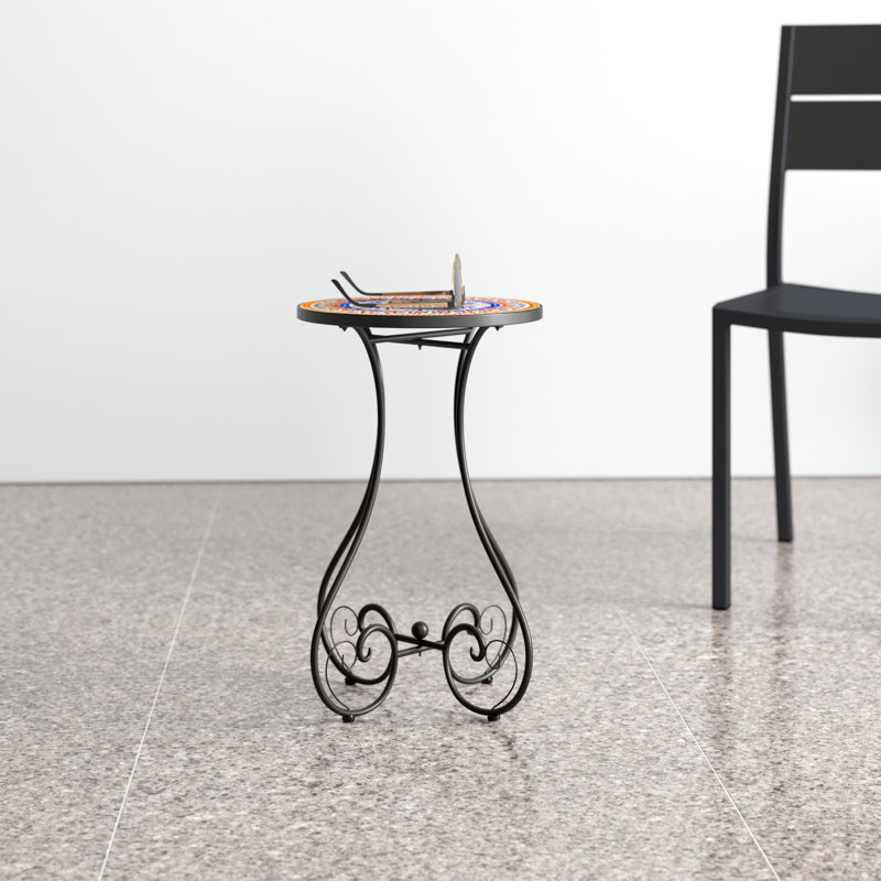 Aleesia Patio Side Table, Orange