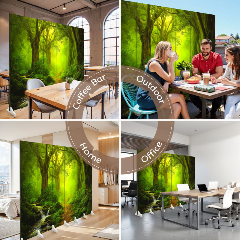 Cloison pliante 6 panneaux Royal Forest, 6, H 71 po x l 96 po x P 1 po