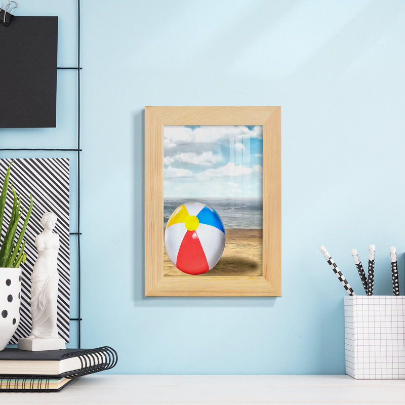 Hagert Beach Ball II, reproduction d'art encadrée, H 6 po x l 4 po x P 1 po