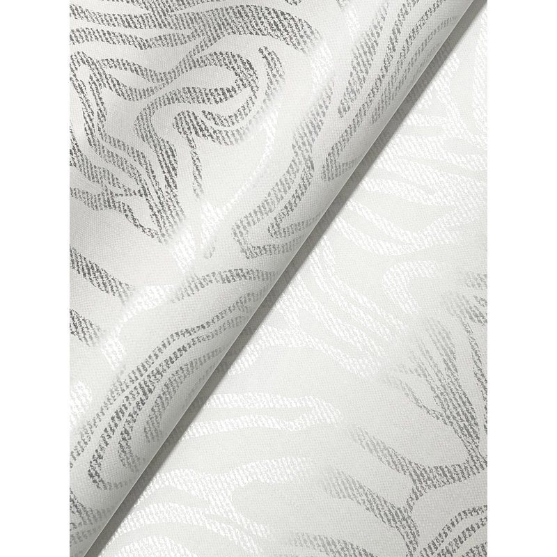 Massar Silver Modern Marbled Wallpaper, Silver