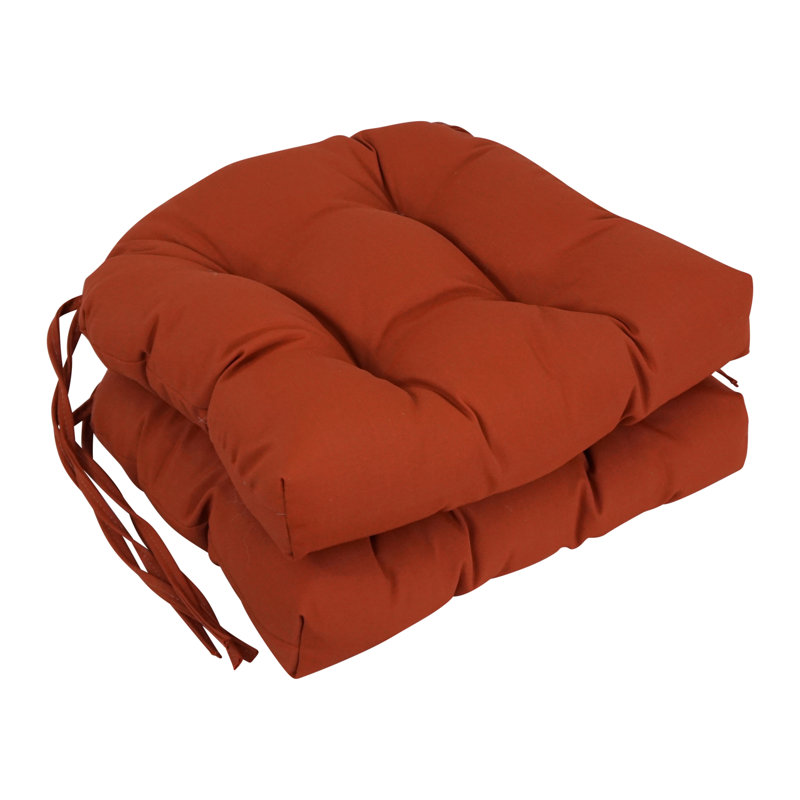 Outdoor 3.5'' Dining Chair Seat Cushion, Solar Brick